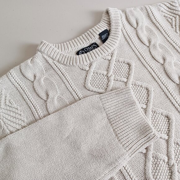 Chaps Mixed Knit Cotton Sweater - Picture 3 of 15